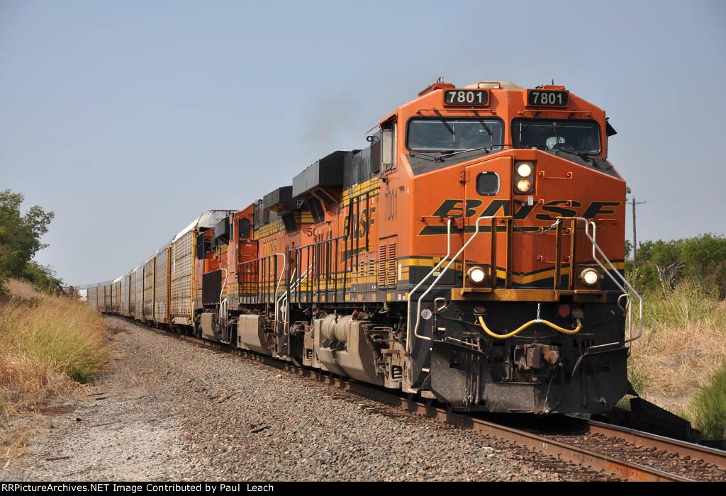 Northbound vehicle train